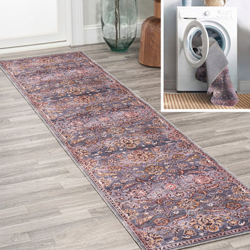 Victoria Ornate Persian All-over Washable Area Rug